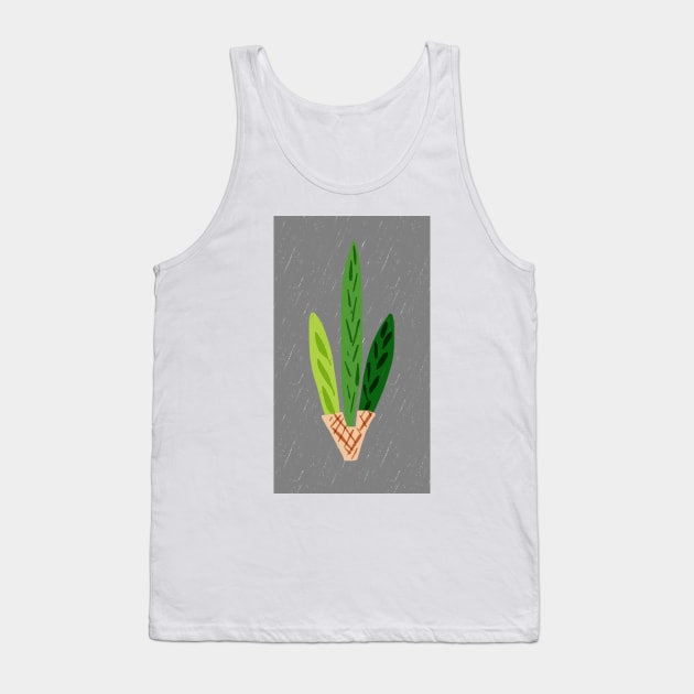 Lulav Grey Print Tank Top by TillaCrowne